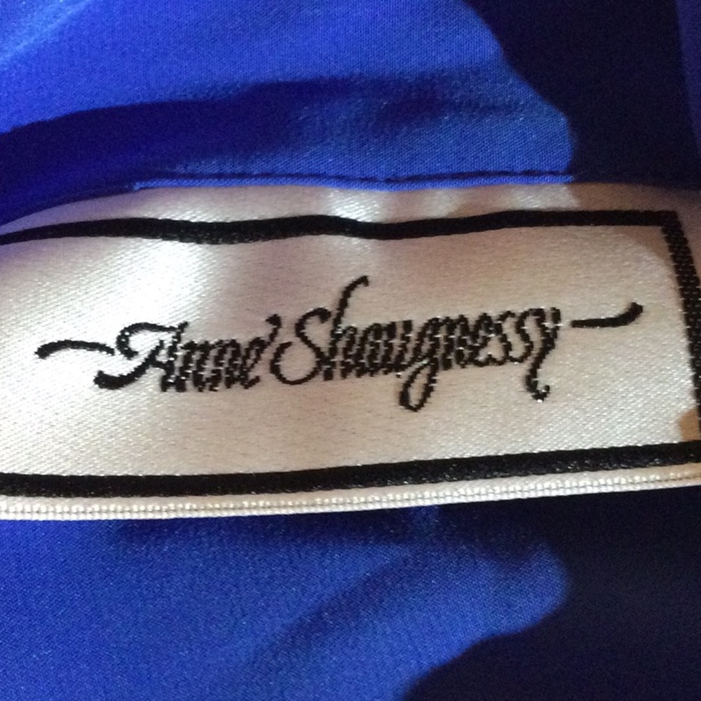 ⭐️ Vintage Cobalt Blue Long Sleeve Blouse by Anne Shuagnessy - Picture 8 of 10